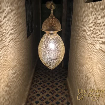 Hanging Moroccan Brass Lamp - TheMoroccanGallery.com