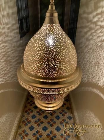 Hanging Moroccan Brass Lamp - TheMoroccanGallery.com