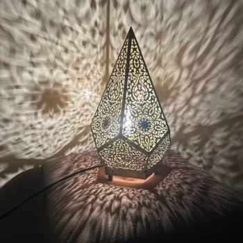 Brass standing Lamp – Modern Meets Traditional Moroccan Style – Ready to Install - Image 9