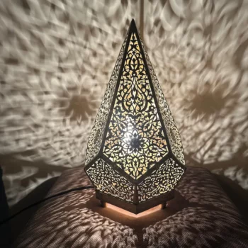 Brass standing Lamp – Modern Meets Traditional Moroccan Style – Ready to Install - Image 2