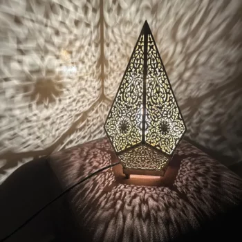 Brass standing Lamp – Modern Meets Traditional Moroccan Style – Ready to Install - Image 7
