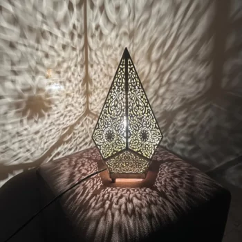 Brass standing Lamp – Modern Meets Traditional Moroccan Style – Ready to Install - Image 6
