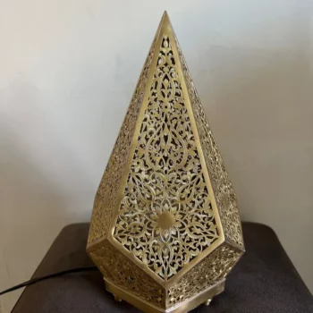 Brass standing Lamp – Modern Meets Traditional Moroccan Style – Ready to Install - Image 10