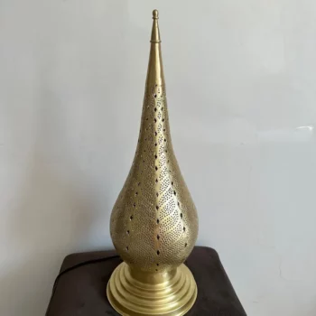 Moroccan Style Brass standing Lamp – Exquisite Handmade Piece for Living Room or Office - Image 7
