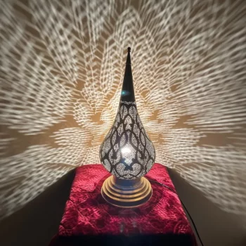 Moroccan standing Lamp – Brass with Artistic Detailing – Ideal for Elegant Spaces - Image 3