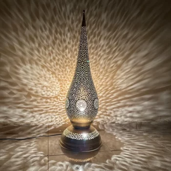 Moroccan Style Brass standing Lamp – Exquisite Handmade Piece for Living Room or Office