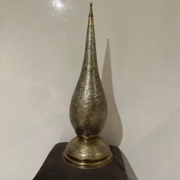 Moroccan Style Brass standing Lamp – Exquisite Handmade Piece for Living Room or Office - Image 8