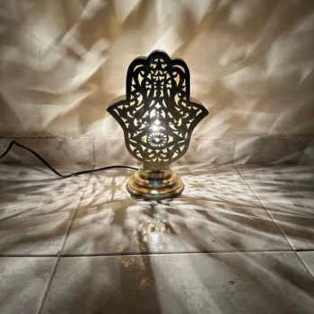 Stylish Moroccan Brass standing Lamp – Perfect for Adding Warmth and Luxury to Any Room - Image 4