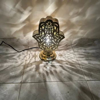 Stylish Moroccan Brass standing Lamp – Perfect for Adding Warmth and Luxury to Any Room - Image 3