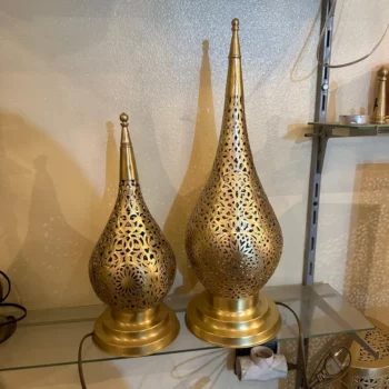 Brass Standing Lamp – Sleek Moroccan Design, Hardwired for Effortless Use - Image 7