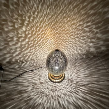 Moroccan standing Lamp – Brass Finish with Intricate Patterns – Ready to Light Up Your Space - Image 7