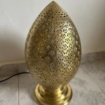 Moroccan standing Lamp – Brass Finish with Intricate Patterns – Ready to Light Up Your Space - Image 6