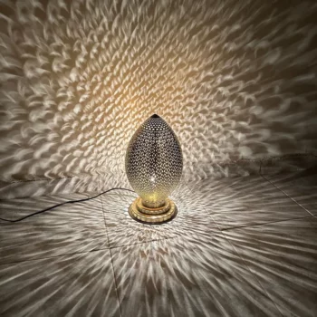 Moroccan standing Lamp – Brass Finish with Intricate Patterns – Ready to Light Up Your Space - Image 5
