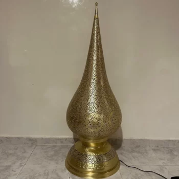 Moroccan standing Lamp – Crafted in Brass – Enhances Modern and Traditional Décor - Image 7