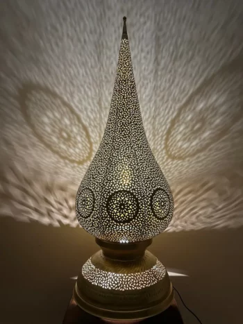 Moroccan standing Lamp – Crafted in Brass – Enhances Modern and Traditional Décor - Image 4