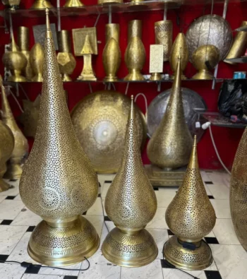 Moroccan standing Lamp – Crafted in Brass – Enhances Modern and Traditional Décor - Image 9