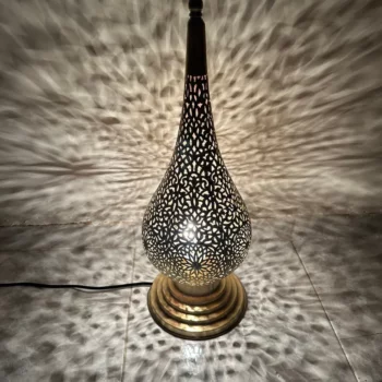 Elegant Moroccan standing Lamp – Brass with Intricate Details for Luxurious Decor - Image 6