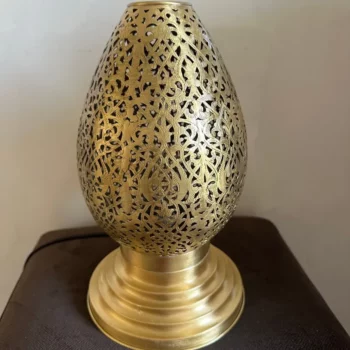 Moroccan Brass standing Lamp – Handmade with Traditional Techniques – Ready to Use - Image 6