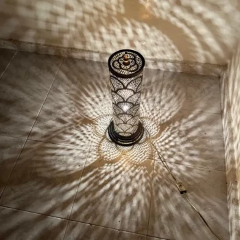 Artistic Standing Lamp – Moroccan Influence – Hardwired and Ready for Use - Image 3