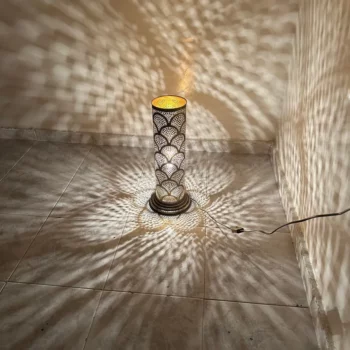 Artistic Standing Lamp – Moroccan Influence – Hardwired and Ready for Use - Image 2